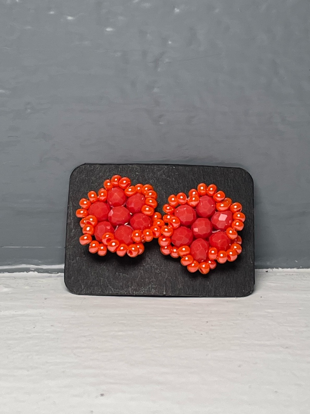 Huichol Beaded Floral Stud Earrings
